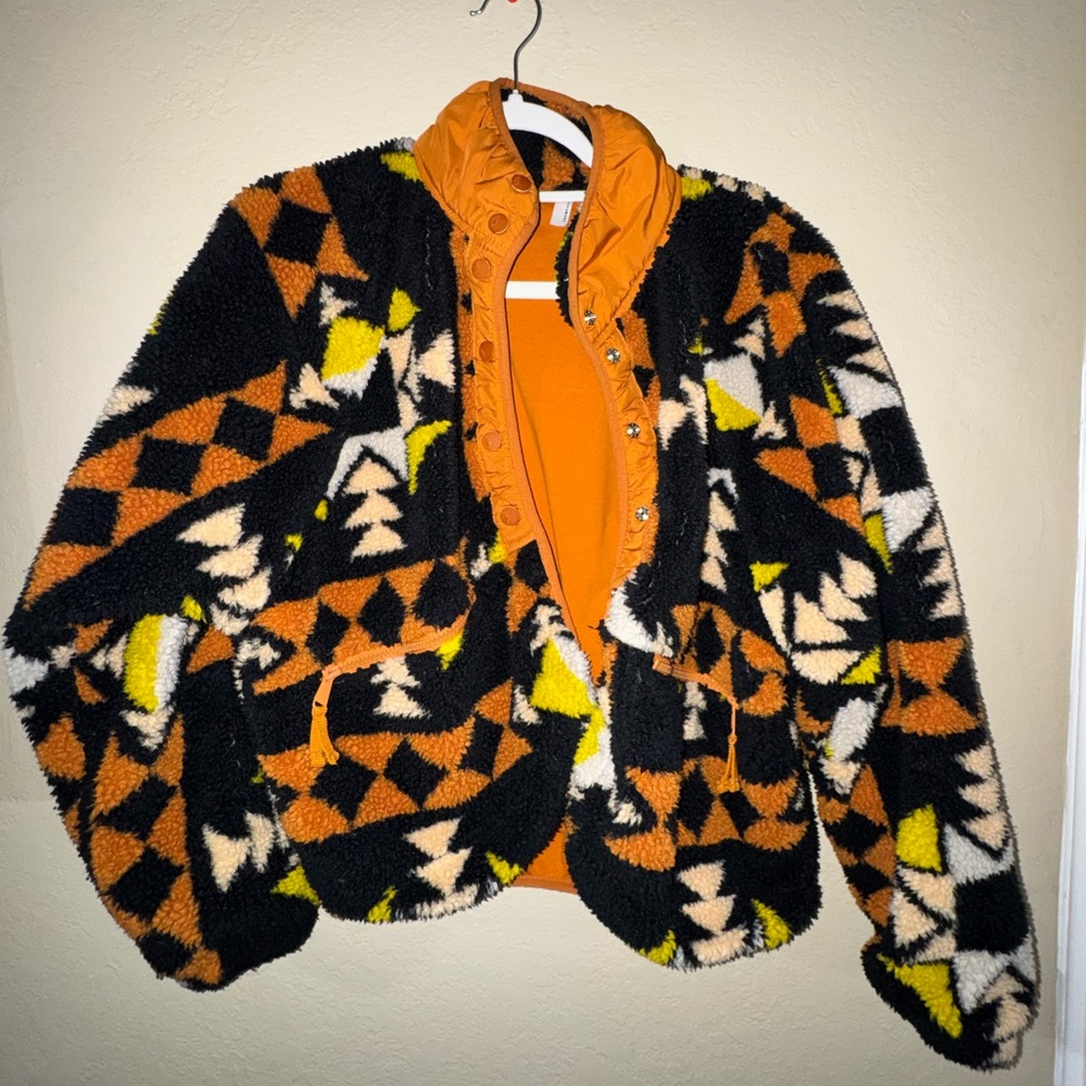 Free People- Rocky Ridge- Hit the Slopes Fleece Jacket Small